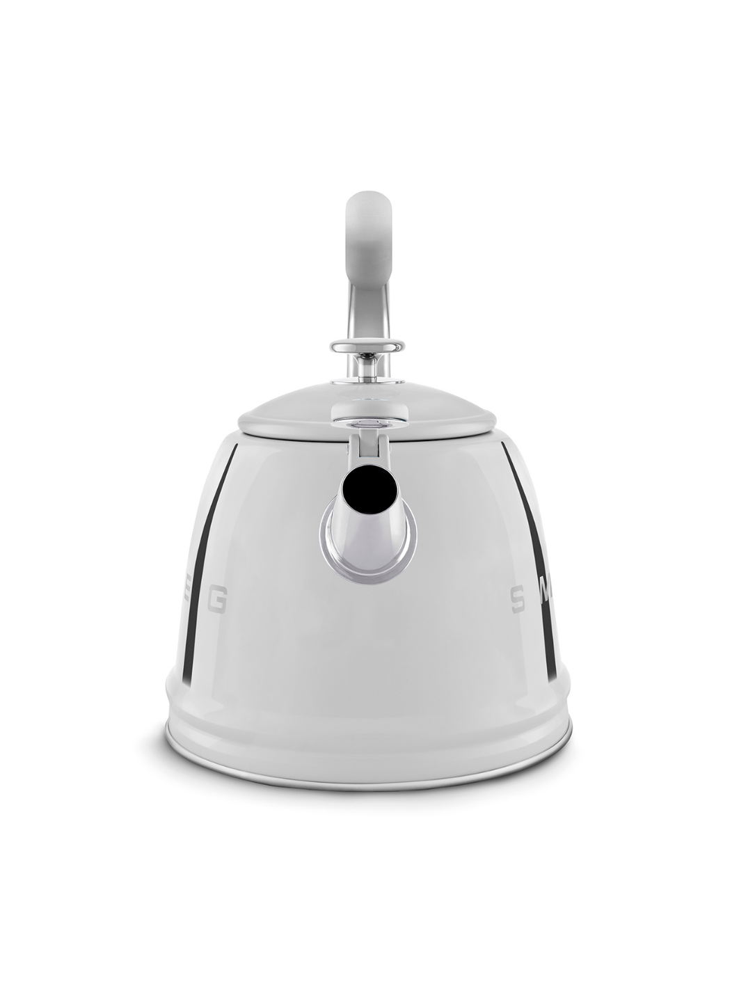 Чайник SMEG WKF01SS, нержавеющая сталь, 2,3 л, со свистком, серебристый — фото 1