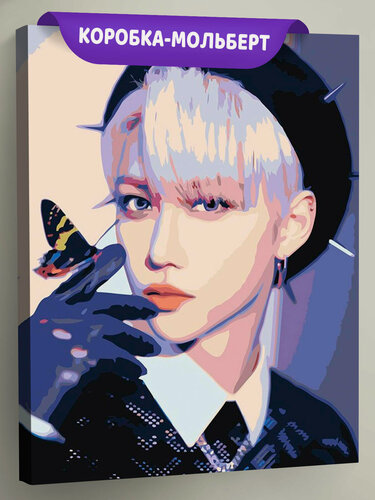 Изображение товара Картина по номерам на холсте с подрамником "Stray Kids Стрей Кидс KPOP кпоп: Феликс" Раскраска 40x50 см, Музыка