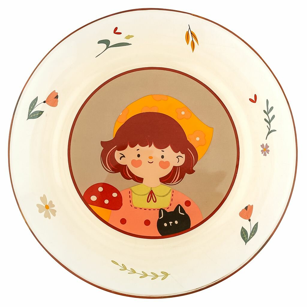 "Машины мечты" Тарелка глубокая стеклянная д19,4см, медовый