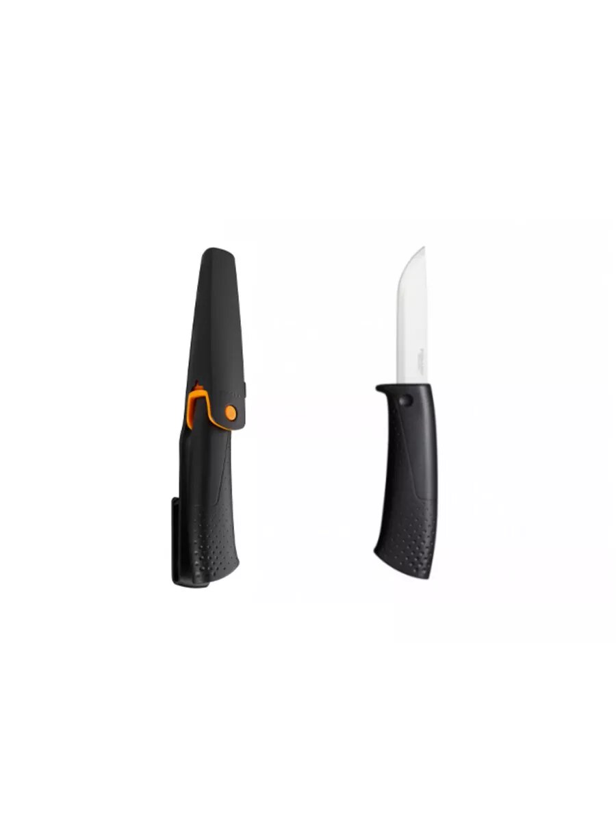 Строительный нож с точилкой FISKARS универсальный лезвие нержавеющая сталь (1023617)