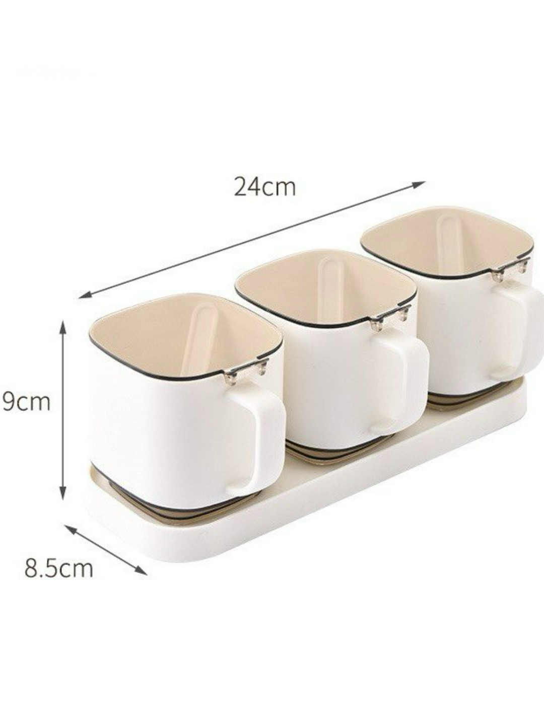 Контейнер для специй, многофункциональный, 3 секции, с крышкой — фото 1