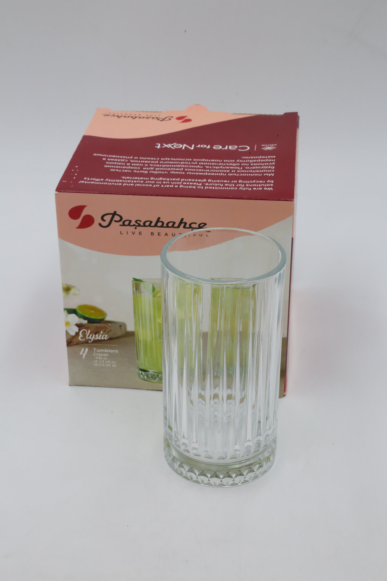 Стакан PASABAHCE элизиа 520015 450мл 4шт 4х6 1112328 — фото 1