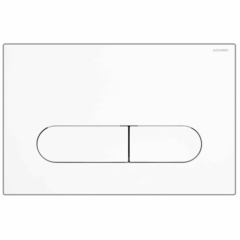 Кнопка смыва AZARIO NEW двойная пластик белый глянцевый (AZ-004.01)