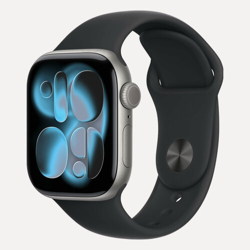 Изображение товара Умные часы Apple Watch Series 11, 46mm, Space Gray Aluminum Case with Black Sport Band, M/L