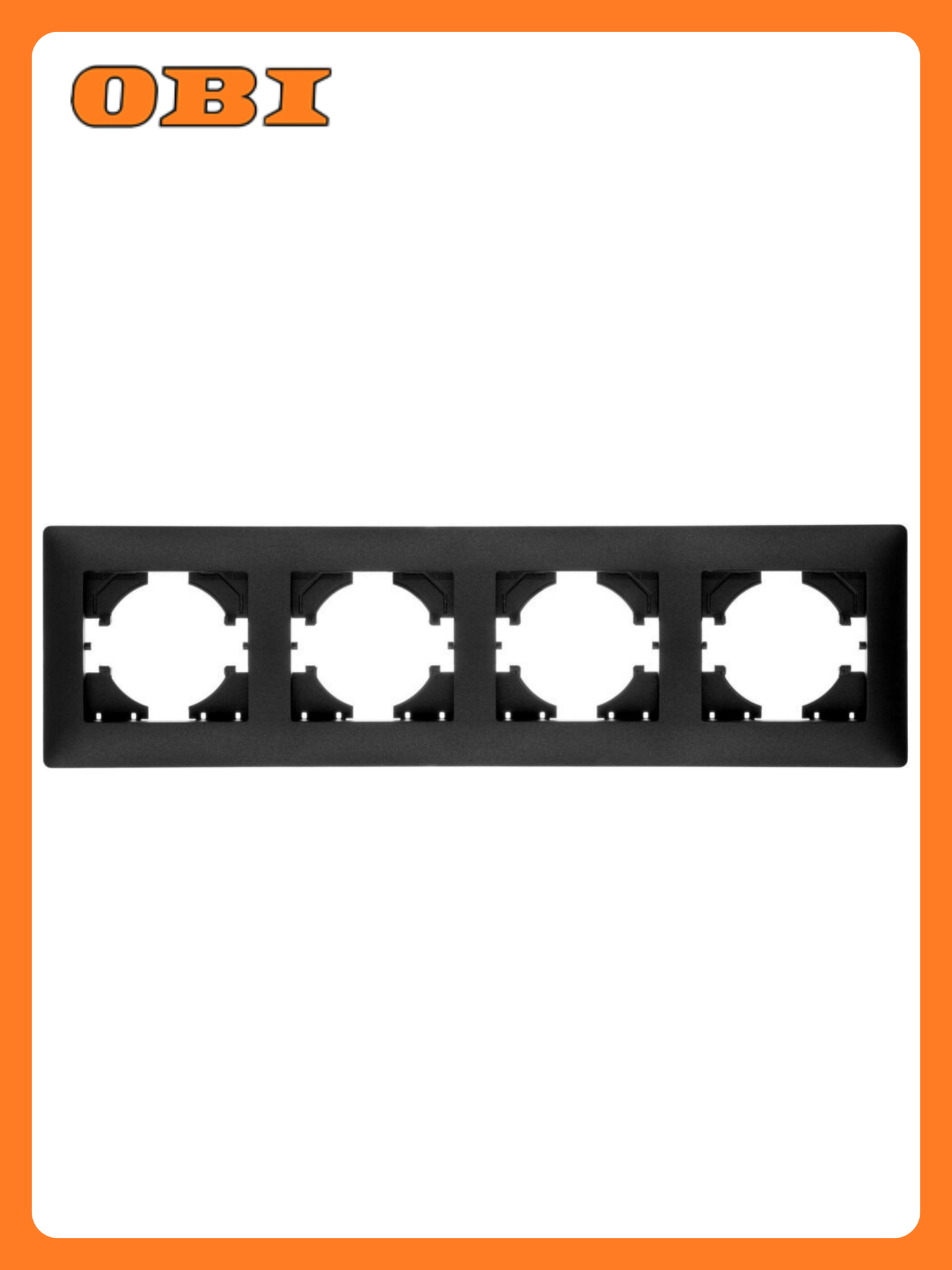 Рамка GUSI Electric BRAVO С1040 010  4 поста  IP22  ABS пластик  черный