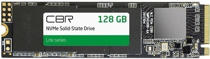 Накопитель SSD CBR Lite, 128Gb,M.2 2280, PCIe 3.0 x4, NVMe, R/W 1800/550