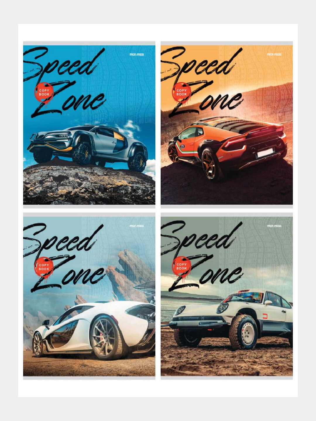 Тетрадь клетка 96л, скоростная зона (96-0772) 5 видов