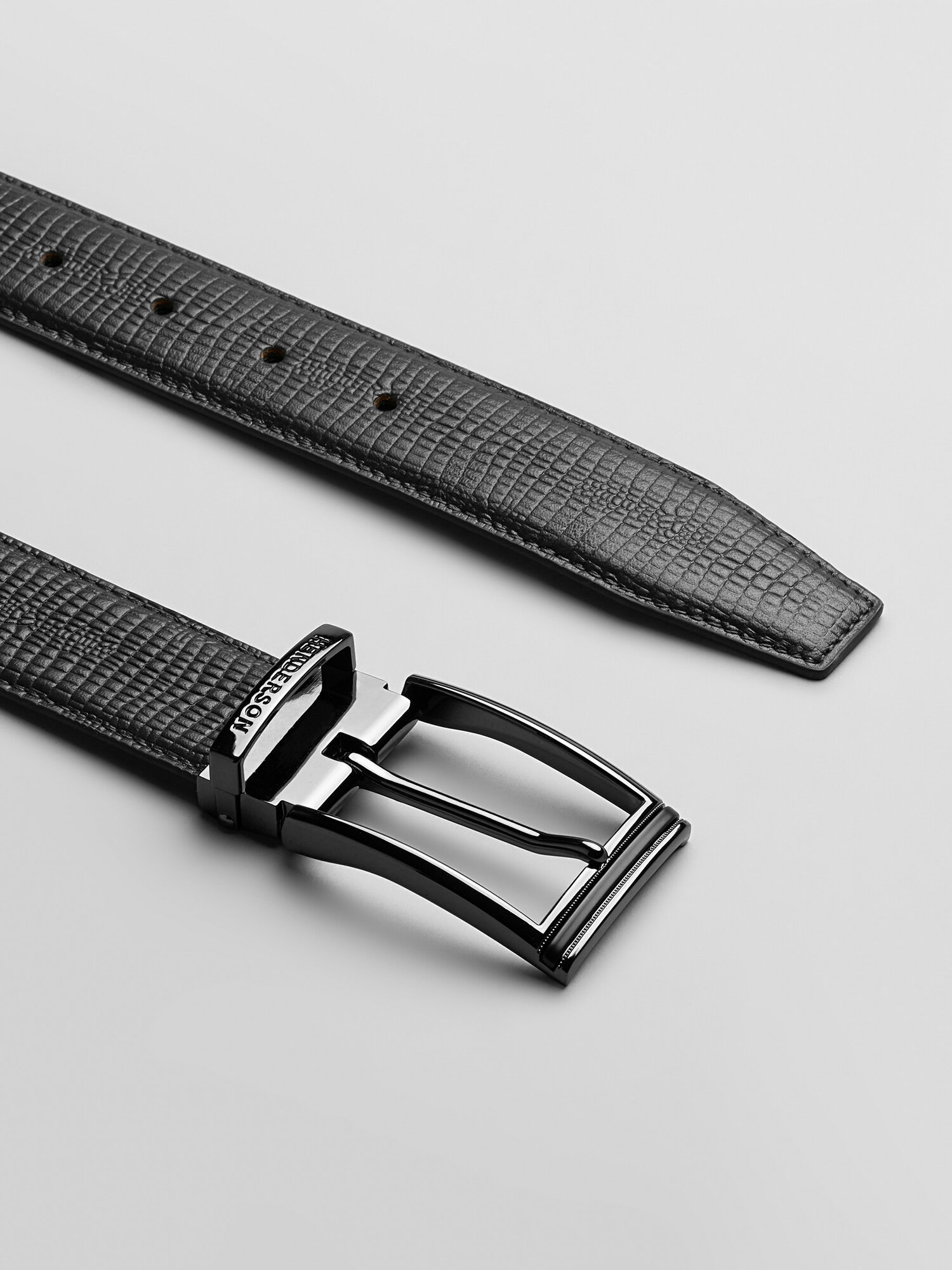 Ремень HENDERSON для мужчин, размер 125, черный — фото 1