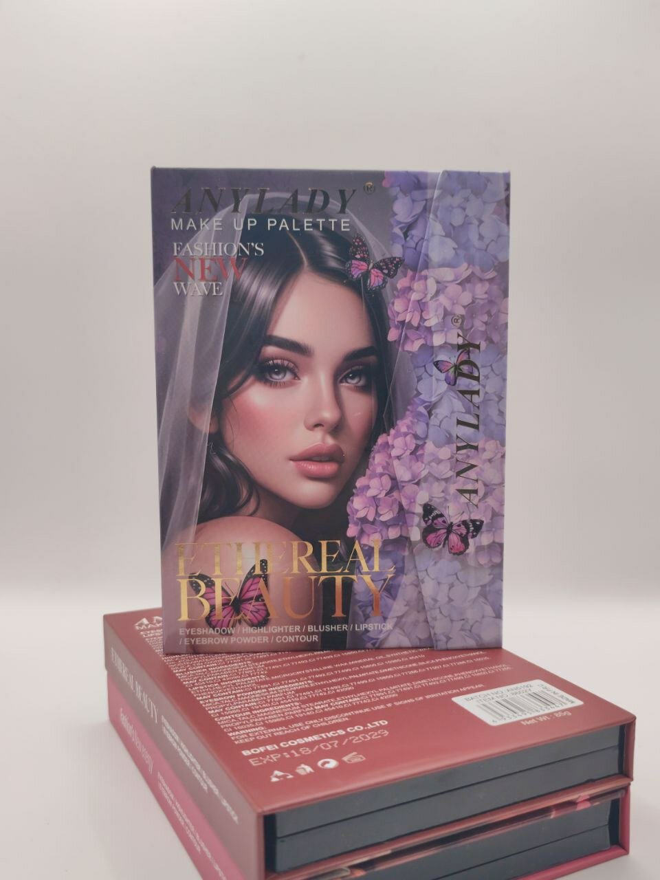 Тени для век в форме книги, с кисточкой, румянa, контринг, помада