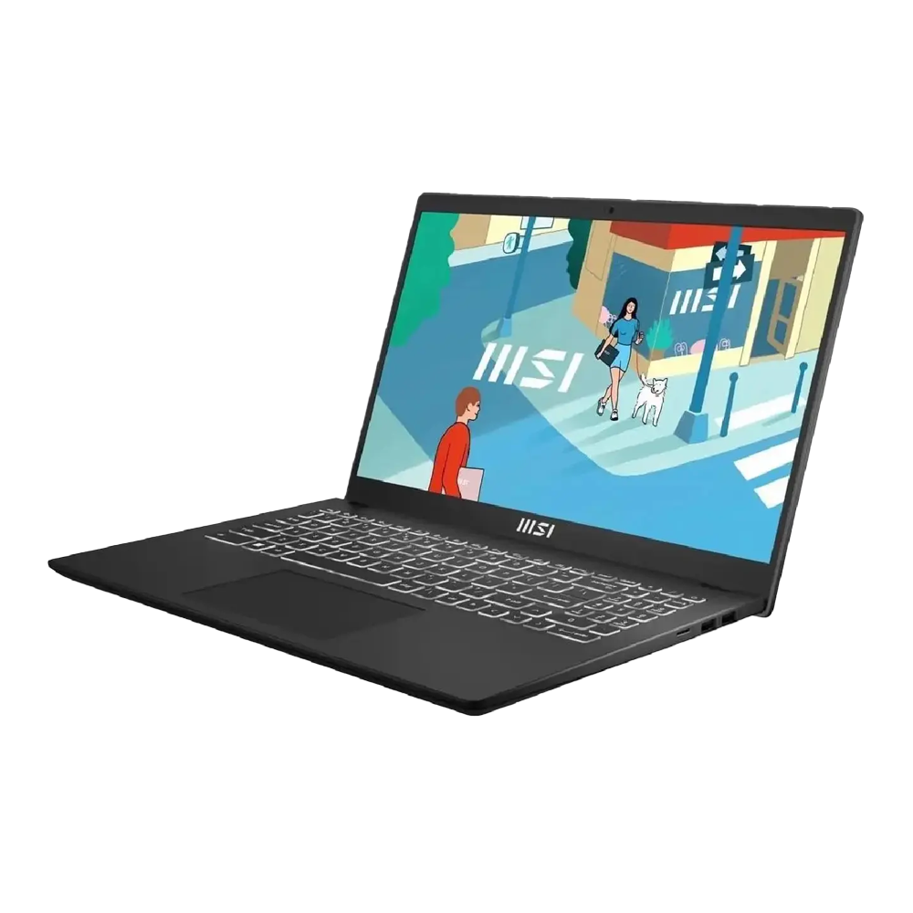 MSI Modern 15 (Intel® Core™ i7-1355U/8GB DDR4/512GB SSD)IPS, BLACK — фото 1