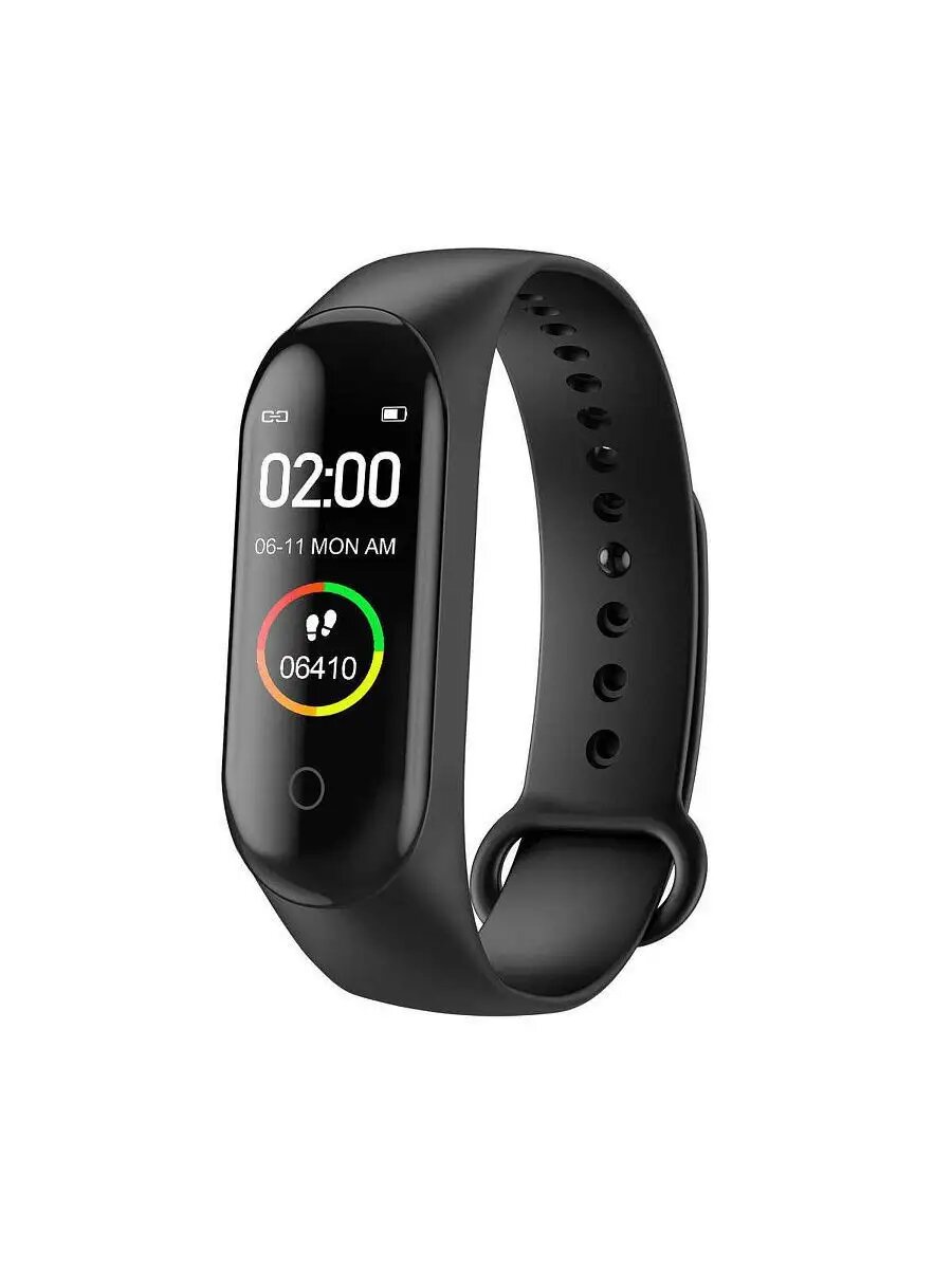 Смарт-часы M4, смарт-браслет, выгодное предложение, цвет черный. — фото 1