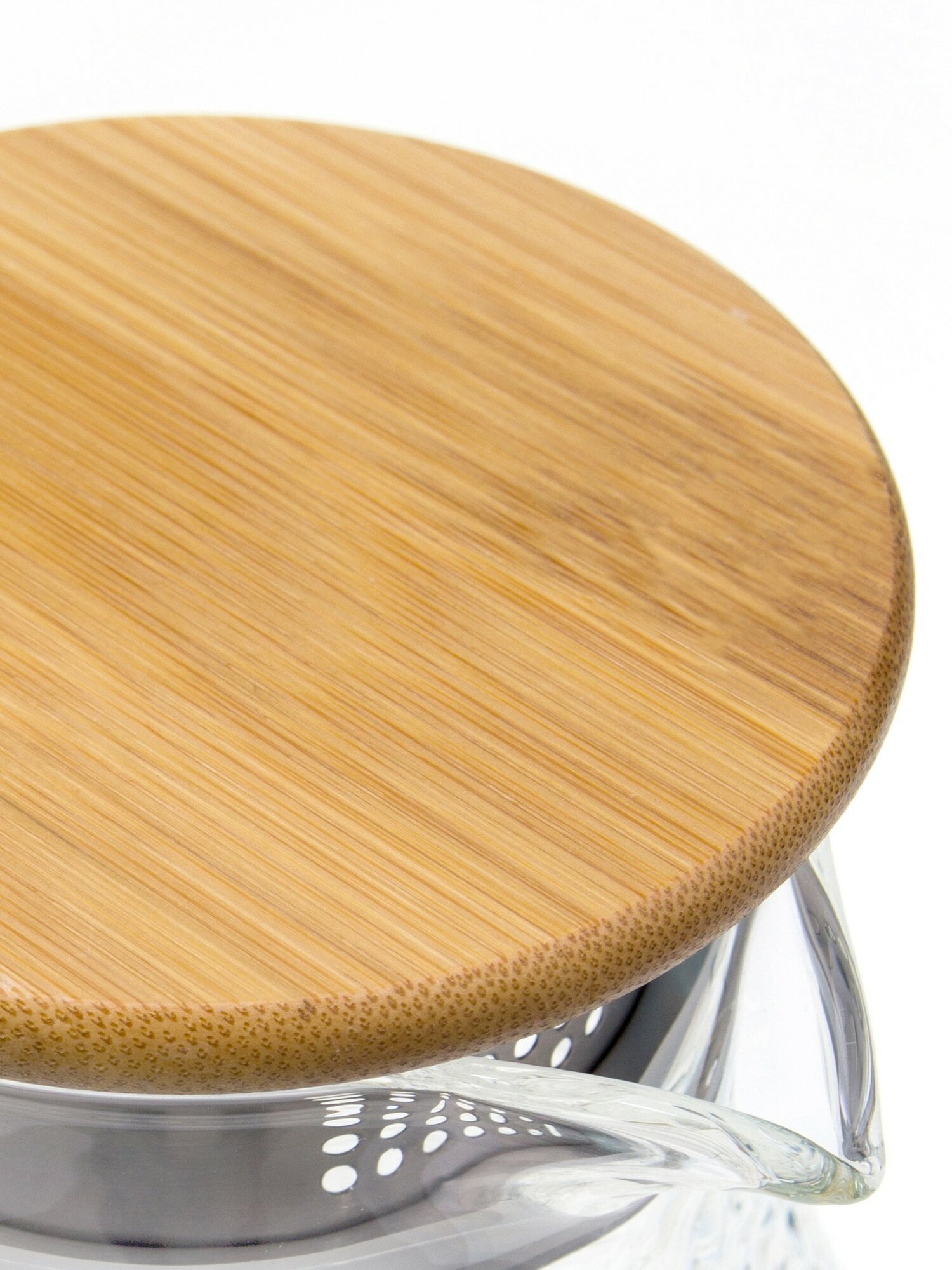 Кувшин для воды стеклянный, Formula Tepla, с металлической крышкой с накладкой из бамбука 2000 мл. — фото 1