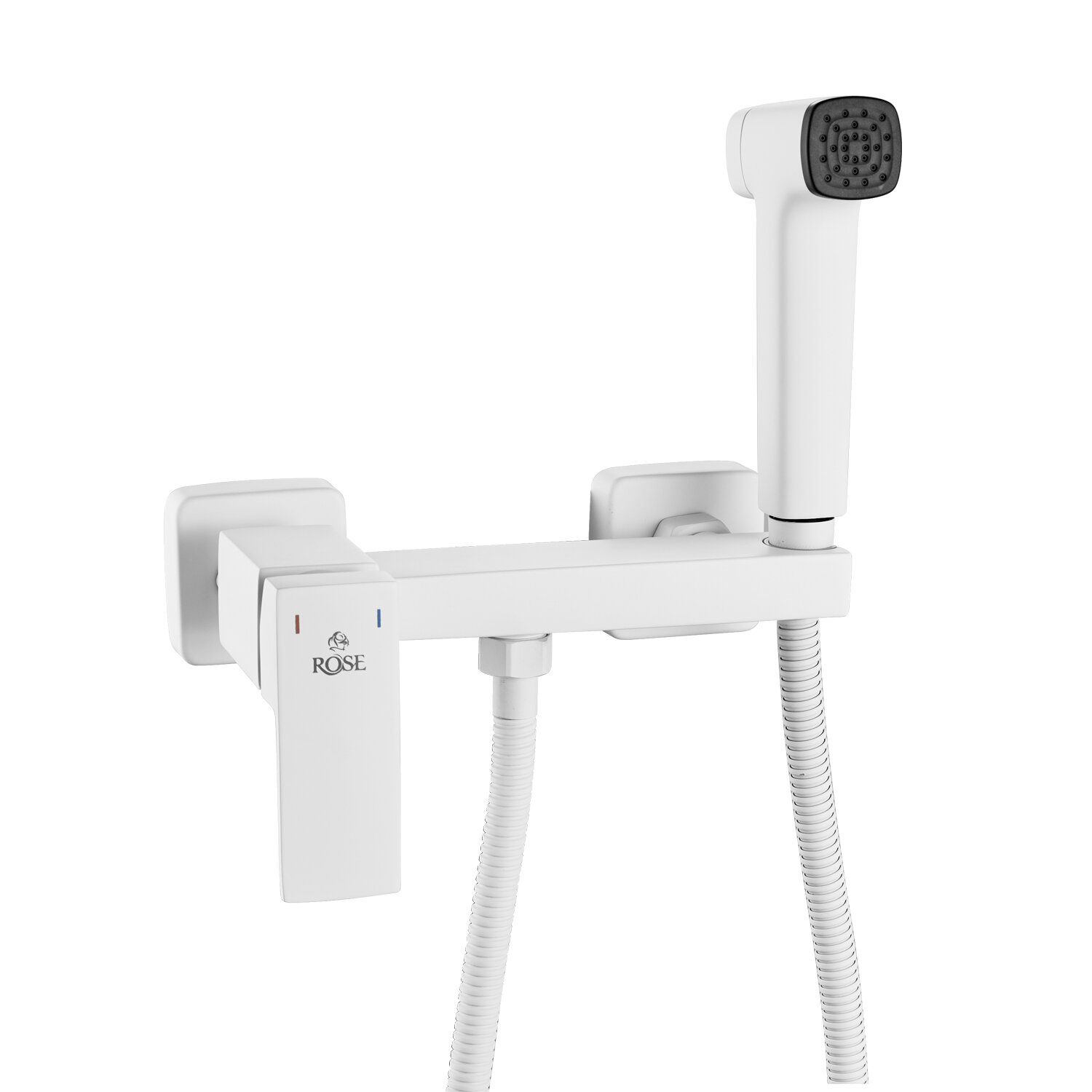 Гигиенический душ со смесителем Rose R2805C-1, белый