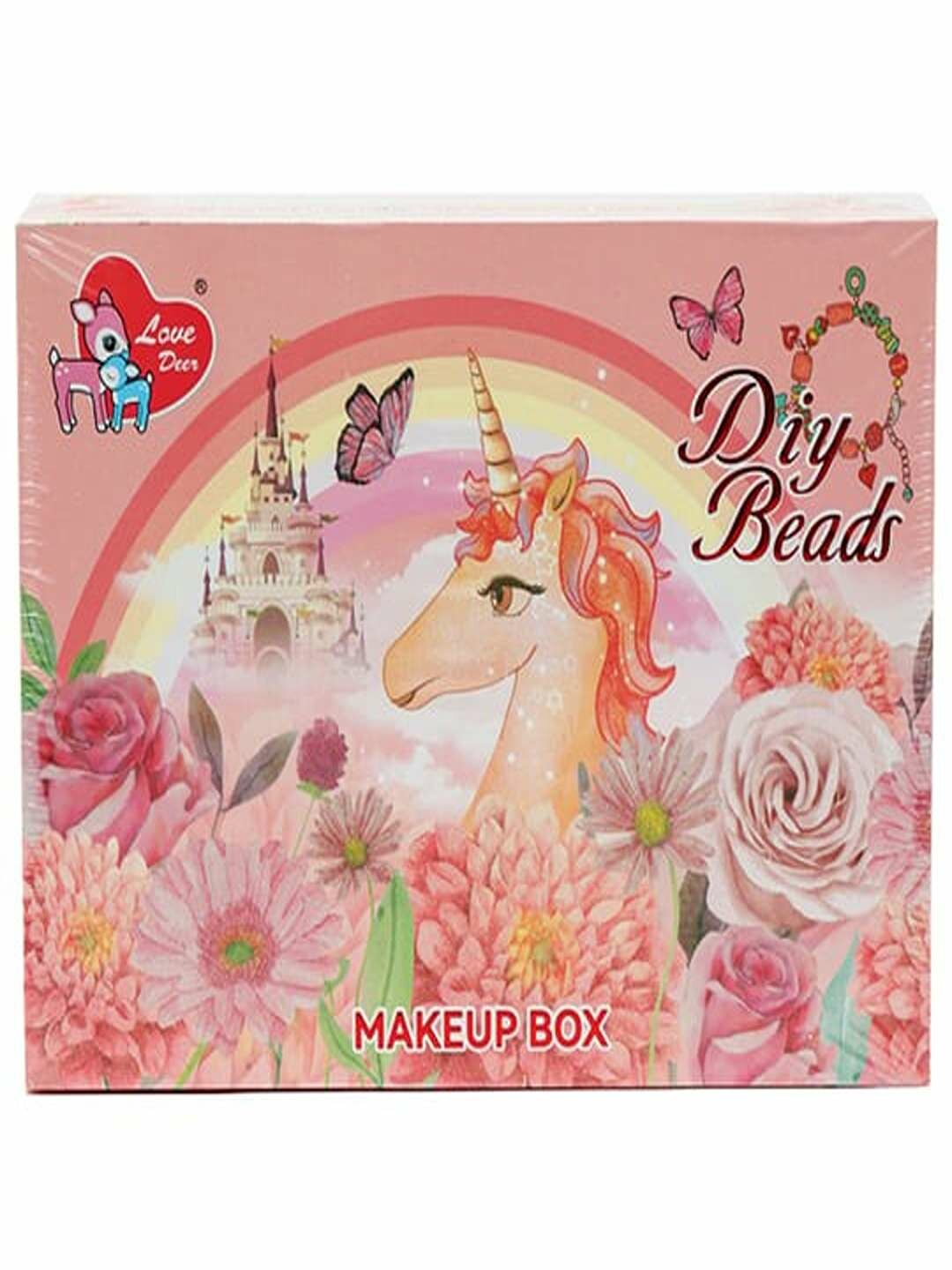 Подарочный набор для девочек 3 в 1 с косметикой и бусинами DIY.