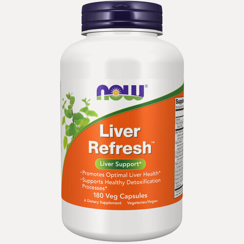 Изображение товара NOW Liver Refresh, Комплекс для обновления печени, 180 растительных капсул, Антиоксидант, для печени