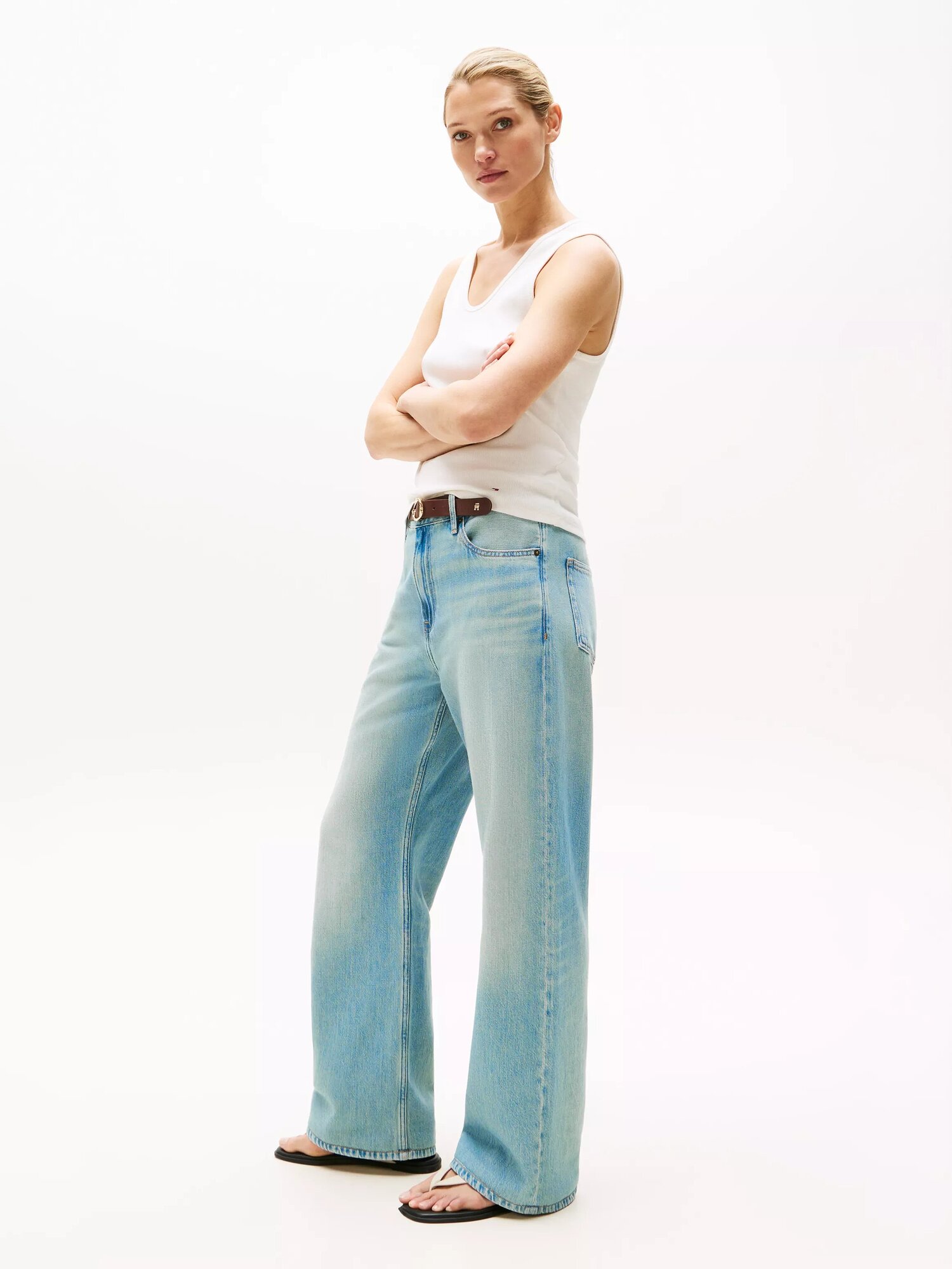 Джинсы широкие TOMMY HILFIGER, размер 34/30 JEAN, голубой — фото 1