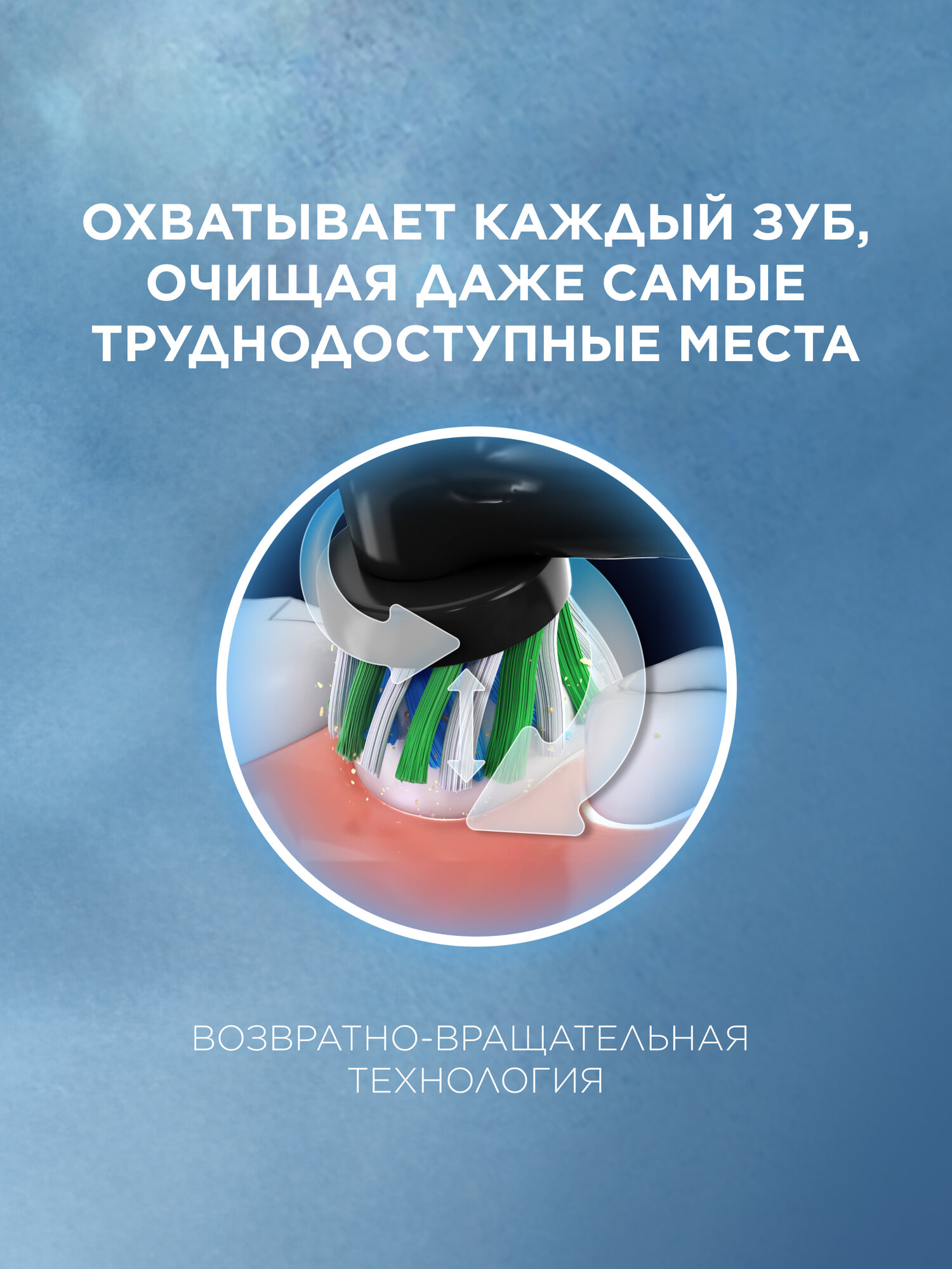 Оригинальная электрическая зубная щётка Oral-B Vitality Pro для бережной чистки, Голубая, 1 шт — фото 1