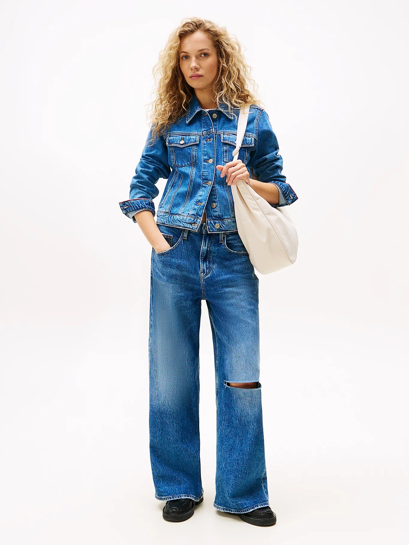 Джинсы широкие Tommy Jeans, размер 30/30 JEAN, синий — фото 1