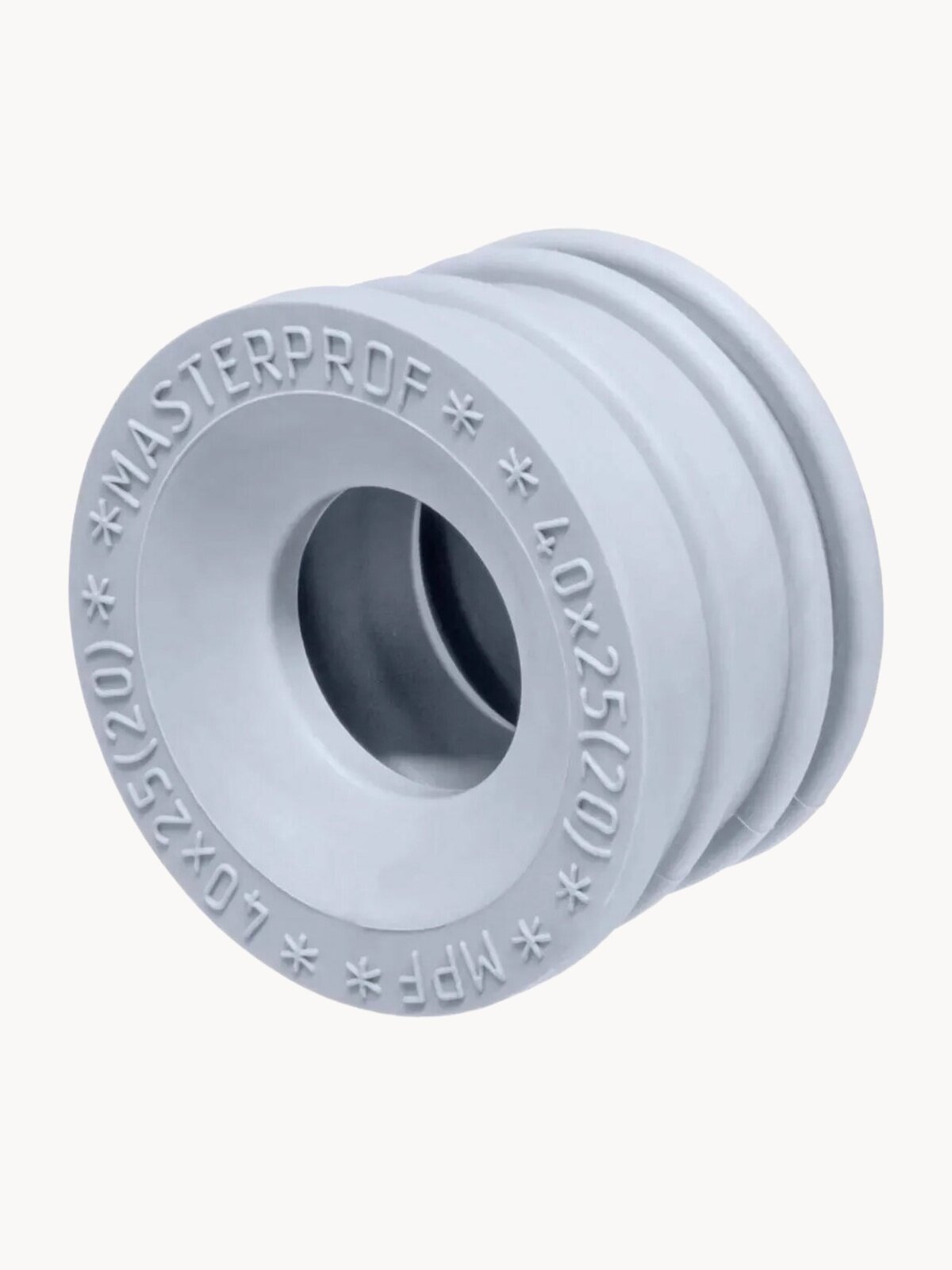 Манжета для сливного шланга стиральной машины и канализации 40 х 25(20) мм, серая, 3 шт.