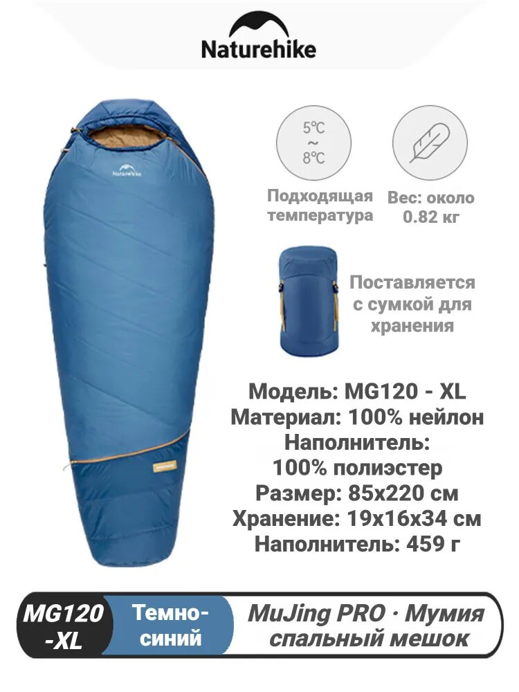 Naturehike Спальный мешок, 220 см