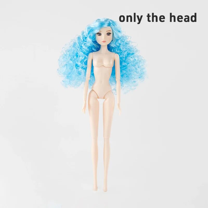 Кукла BJD 1/6, голубые кудрявые волосы