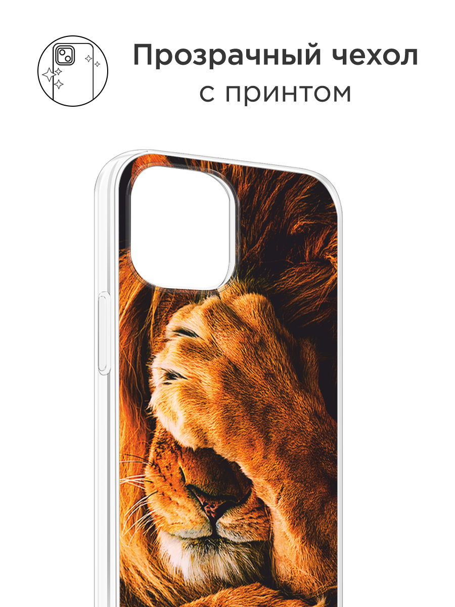 Чехол на Apple iPhone 15 Pro / Айфон 15 Про с принтом Львиный стыд — фото 1