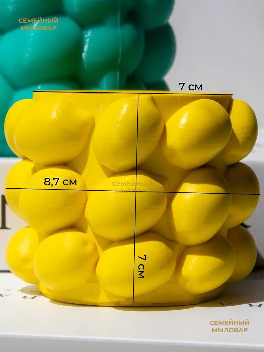 Силиконовый молд для гипса / кашпо с лимонами — фото 1