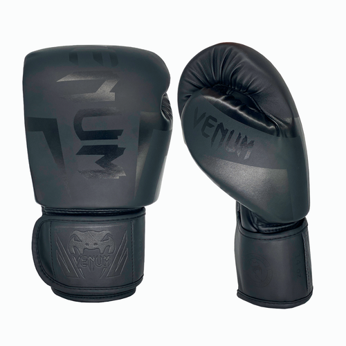 Перчатки боксерские Venum, черные 14 oz