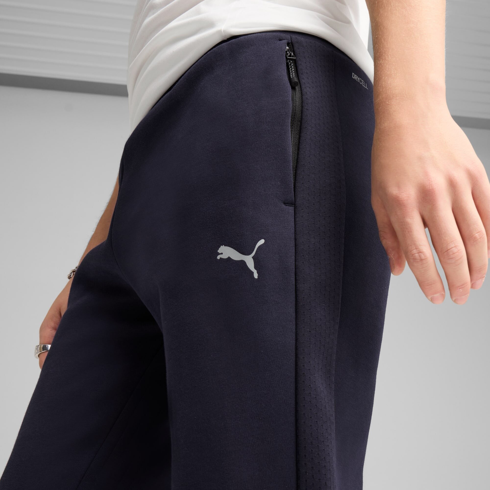 Брюки спортивные PUMA EVOSTRIPE, размер XS, синий — фото 1