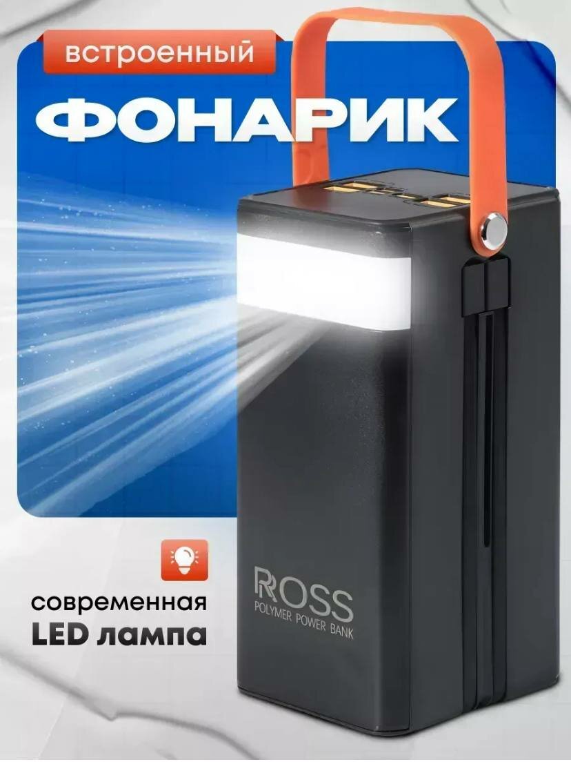 Внешний аккумулятор для телефона 80000 mAh с поддержкой быстрой зарядки, Power Bank повербанк — фото 1