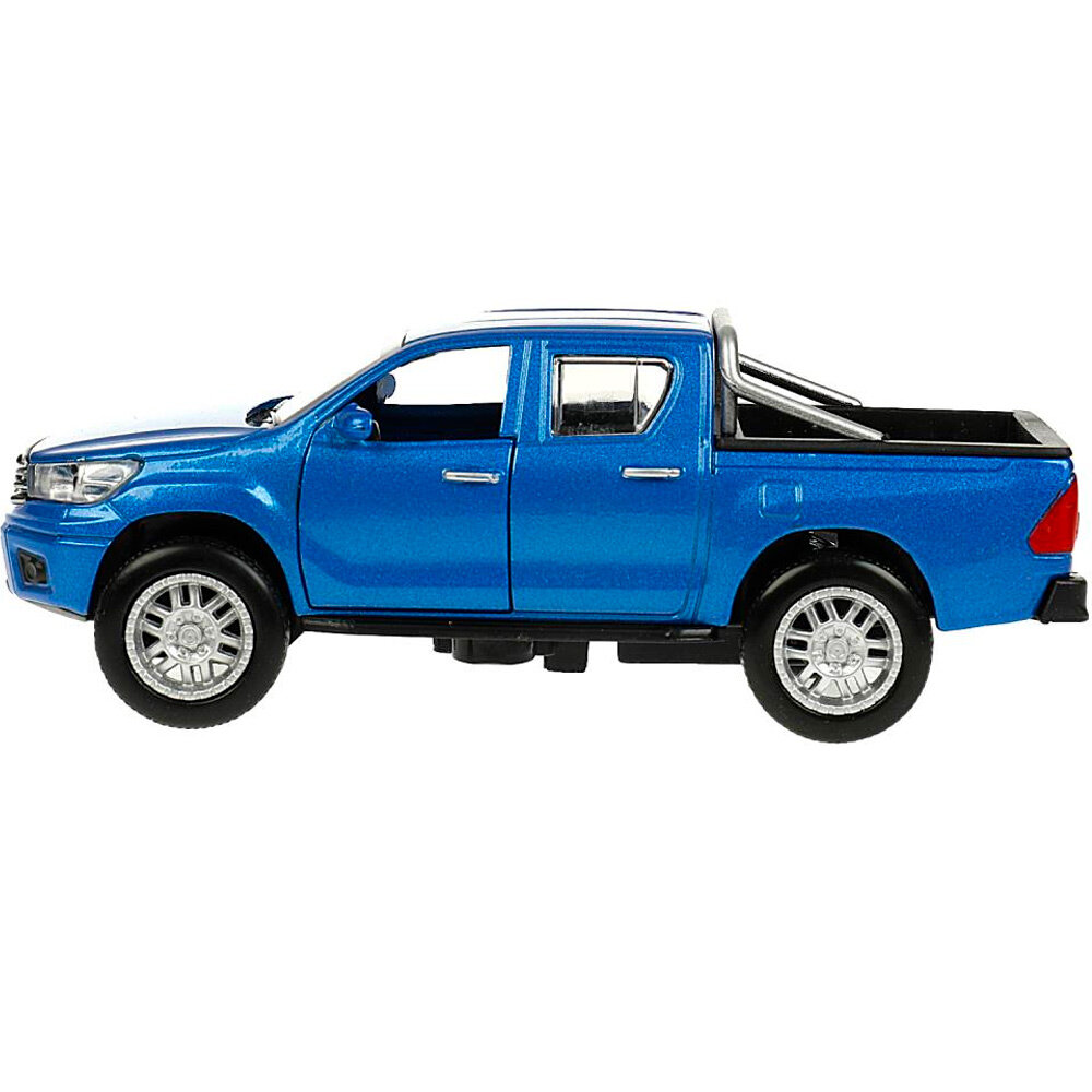 Модель HILUX-12-BU TOYOTA HILUX 12 см, двери, инерц, синий Технопарк в коробке — фото 1