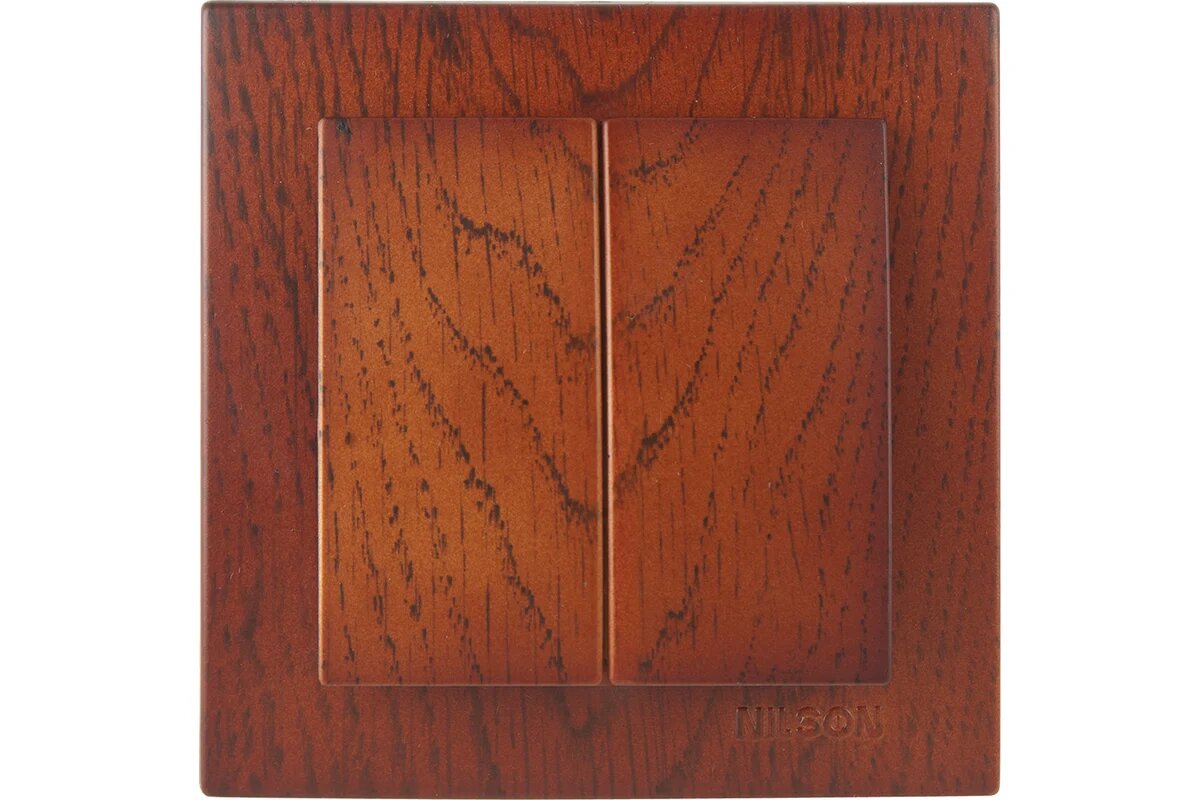 Выключатель 2 клавишный с п Черешня TOURAN EKO Naturel  Thema  NILSON  1 10 100  24261003