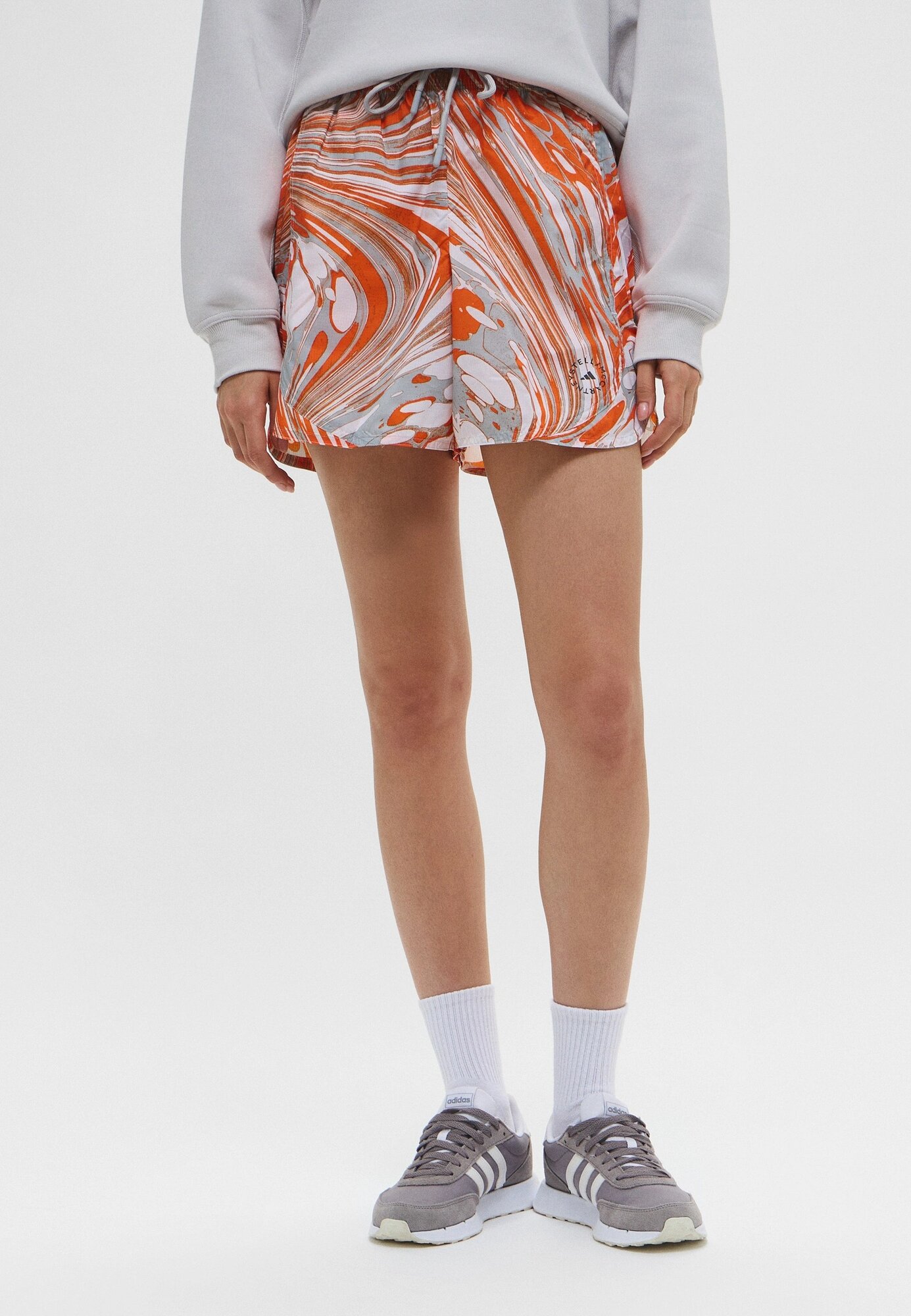 Шорты спортивные adidas by Stella McCartney aSMC SHORT PRIN, размер 38-40, оранжевый
