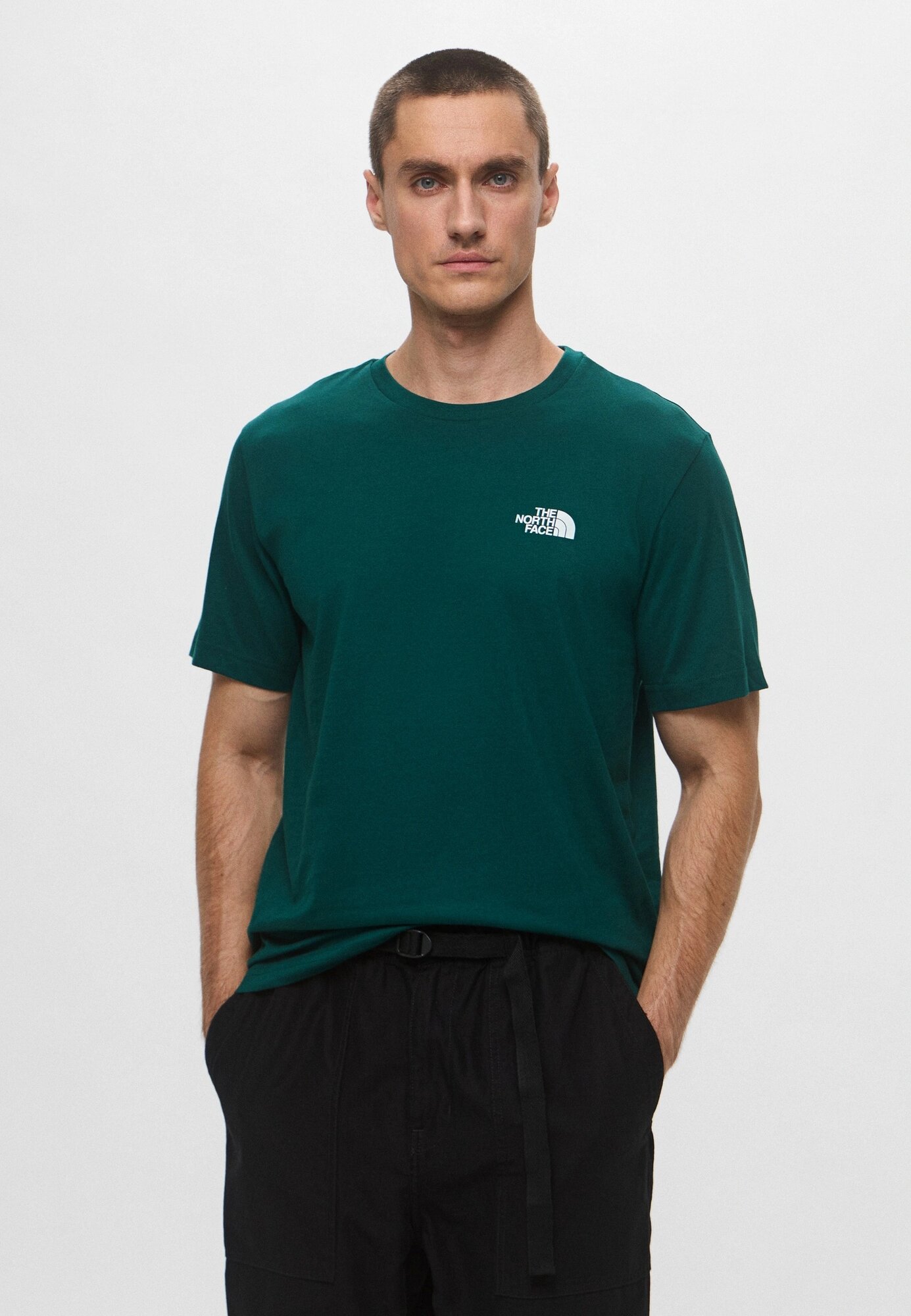 Футболка спортивная The North Face M SS SIMPLE DOME TEE, размер 46-48, зеленый,