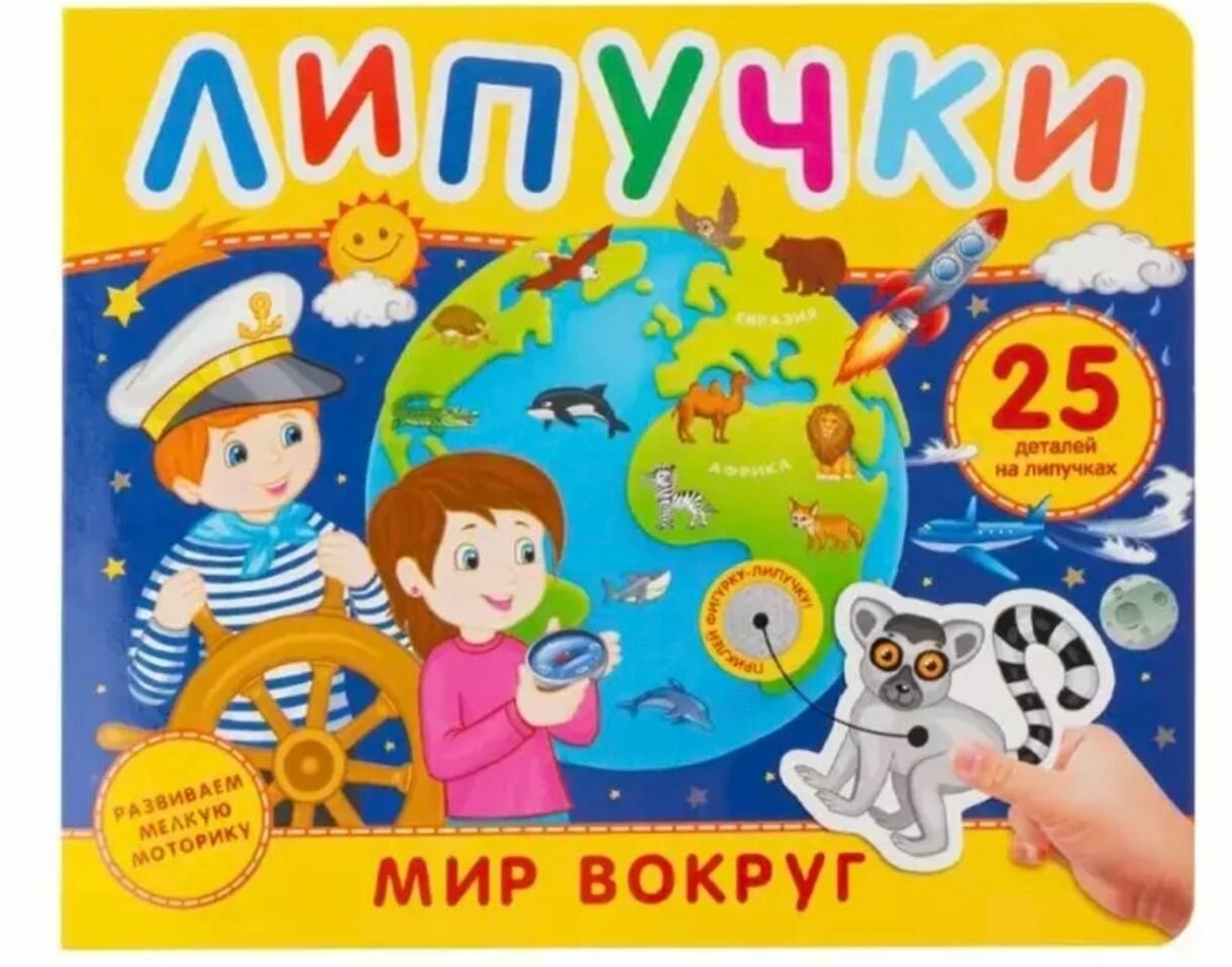Мир вокруг. Книга с липучками для малышей