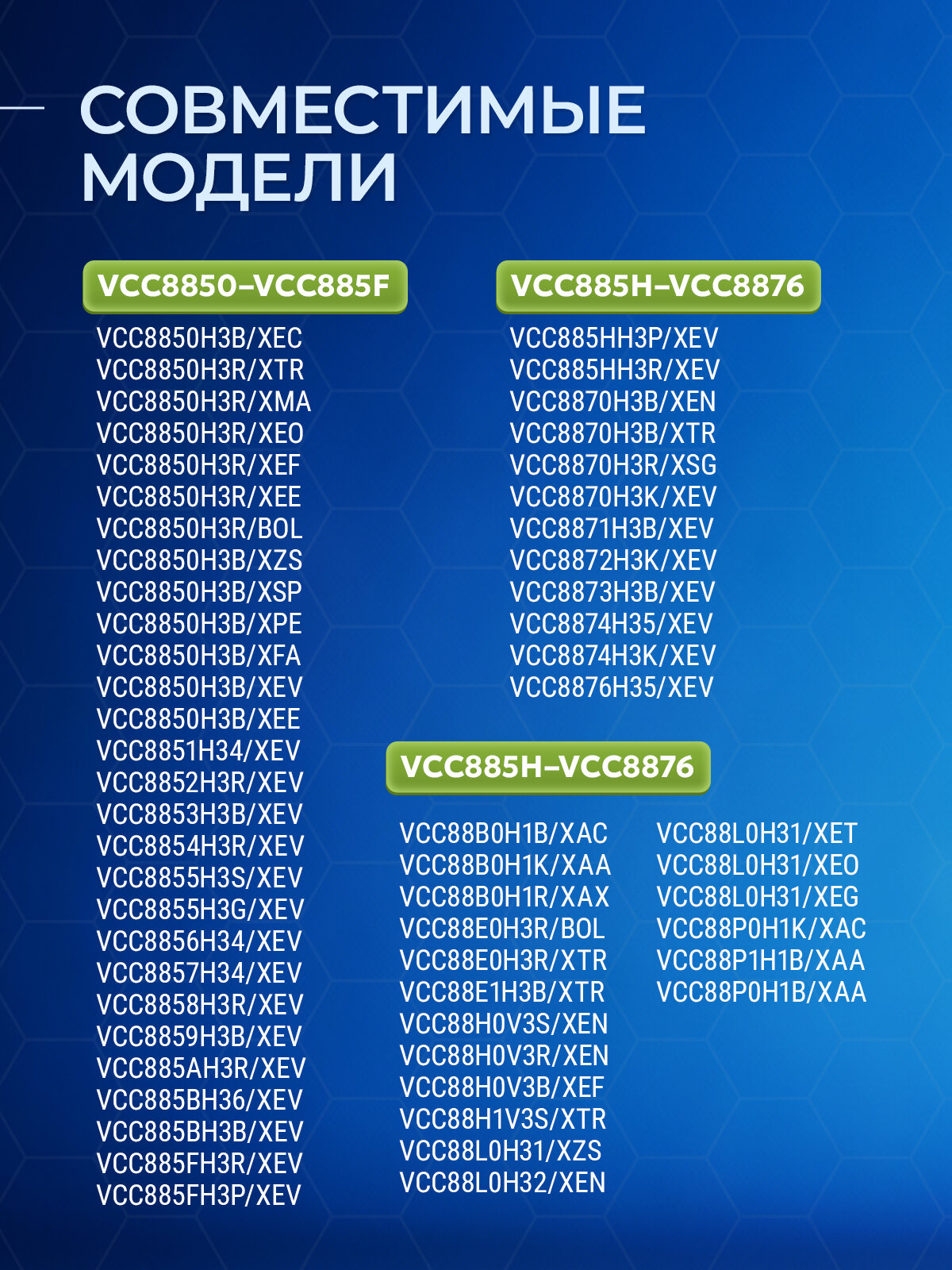 Набор фильтров для пылесоса Самсунг Samsung SC8830 SC8833 SC8835 SC8836 SC8852 SC8870 SC885H — фото 1