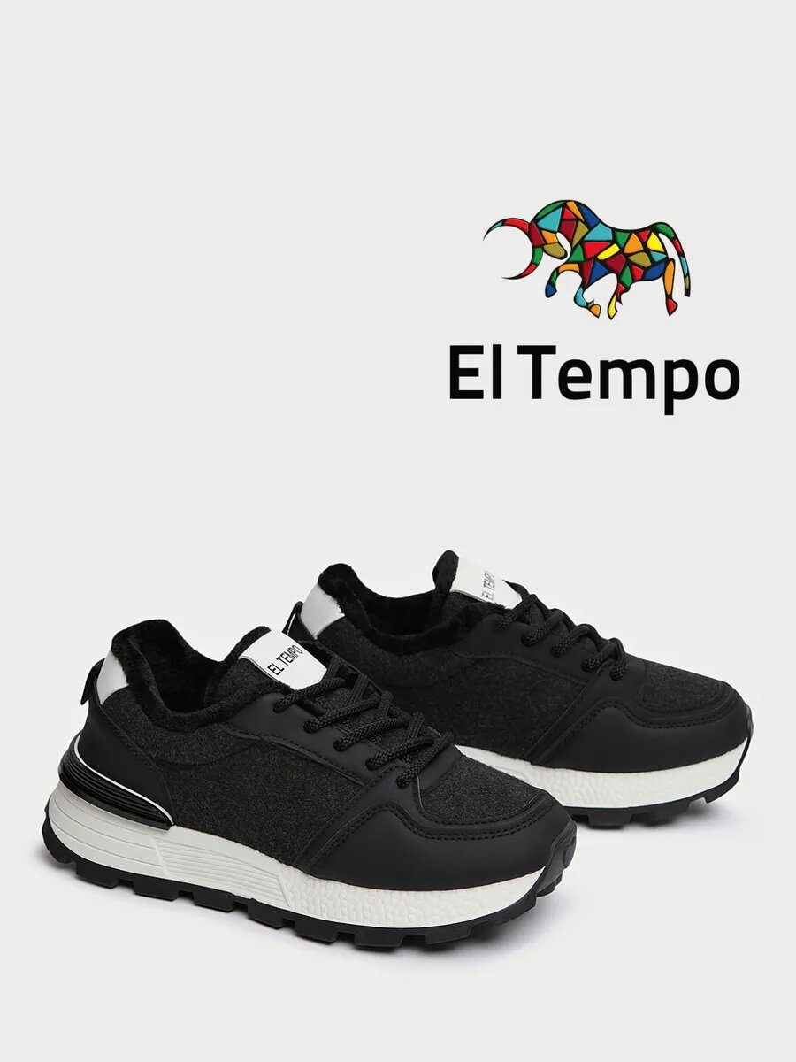Кроссовки El Tempo, полнота 6 (RU)/ на среднюю стопу, размер 40, черный