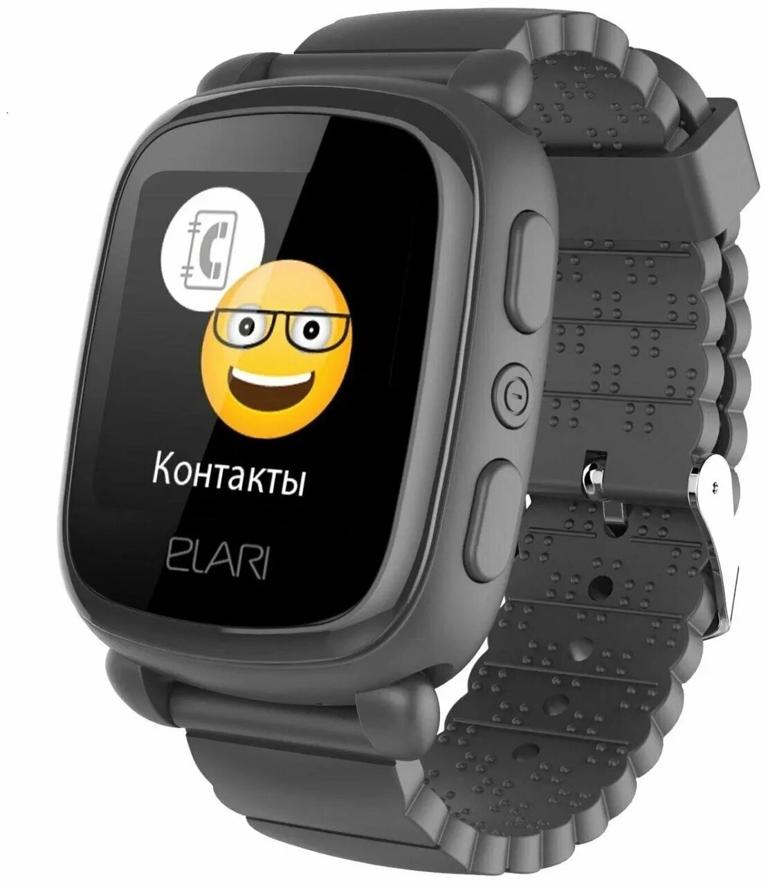 Умные часы детские Elari FixiTime Fun (Чёрный), синхронизация с Android-iOS, поддержка SIM-карты, GPS, Bluetooth 3.0,