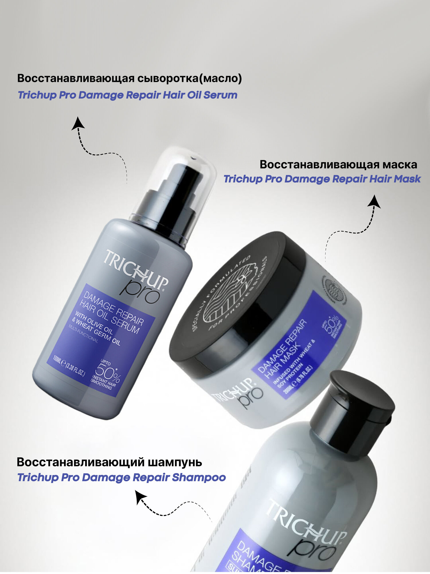 Восстанавливающая маска для волос Trichup Pro Damage Repair Hair Mask 200 мл — фото 1