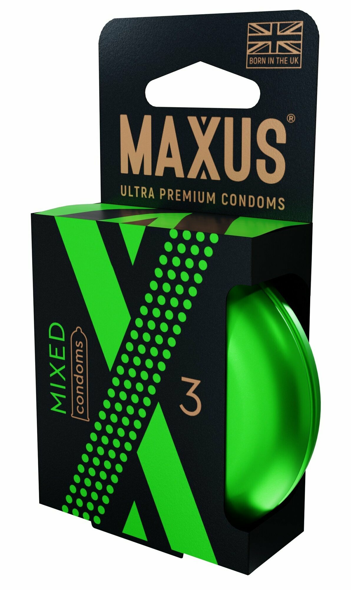 Презервативы MAXUS Mixed, в кейсе, латексная смазка, размер M, 3шт