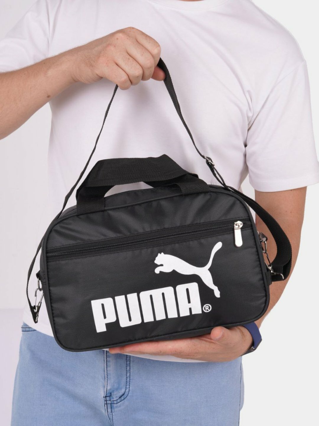 Сумка  Miss You / Puma Small Sport Bag, фактура гладкая, черный