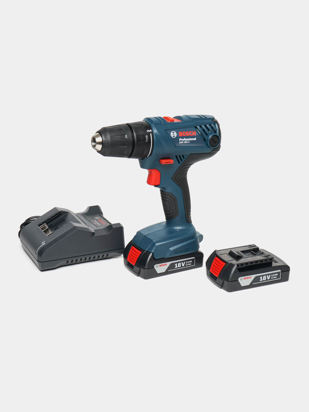 Профессиональная дрель-шуруповёрт Bosch GSR 180-LI – мощная аккумуляторная модель с быстрозажимным патроном.