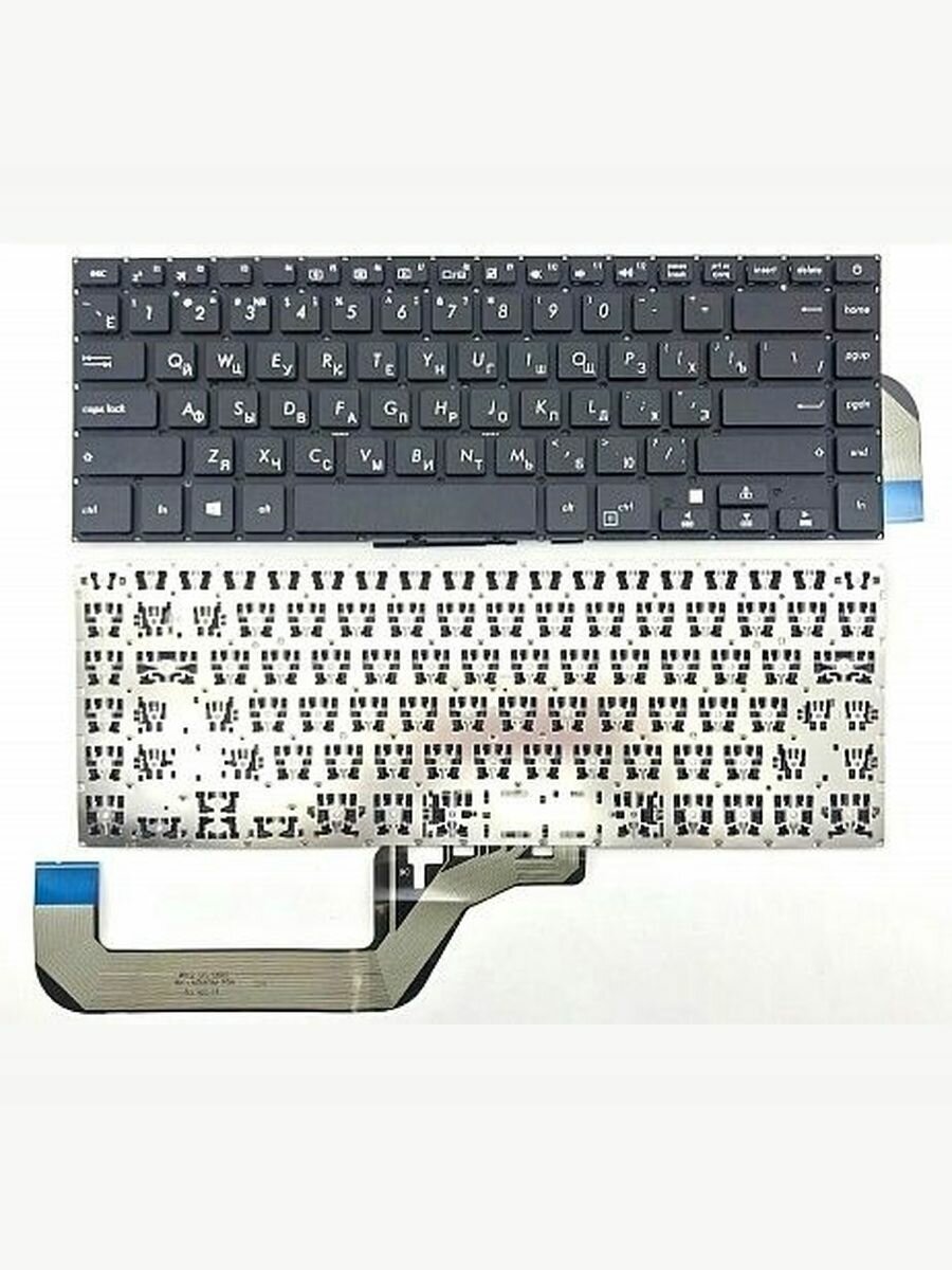 Клавиатура для ноутбука Asus X505BA, X505, X505BP черная, без рамки