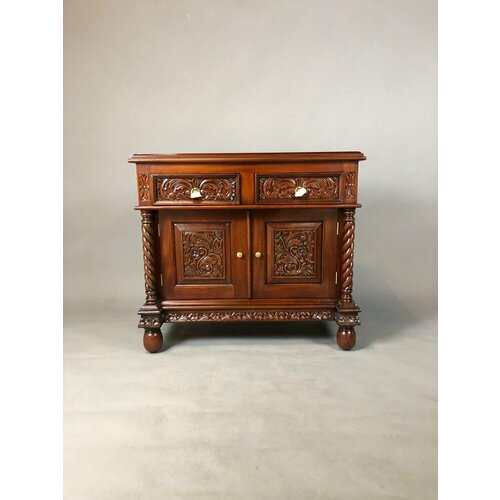 фото Комод domkorleone из красного дерева (mahogany wood) в стиле рококо, 2 ящика, 2 дверцы, цвет орех hp (коричневый) дом корлеоне