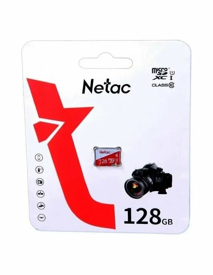 Карта памяти Netac P500 Standard, microSDXC, 128 ГБ, Class 10, UHS-I U1, 1 шт. (NT02P500STN-128G-S) — фото 1
