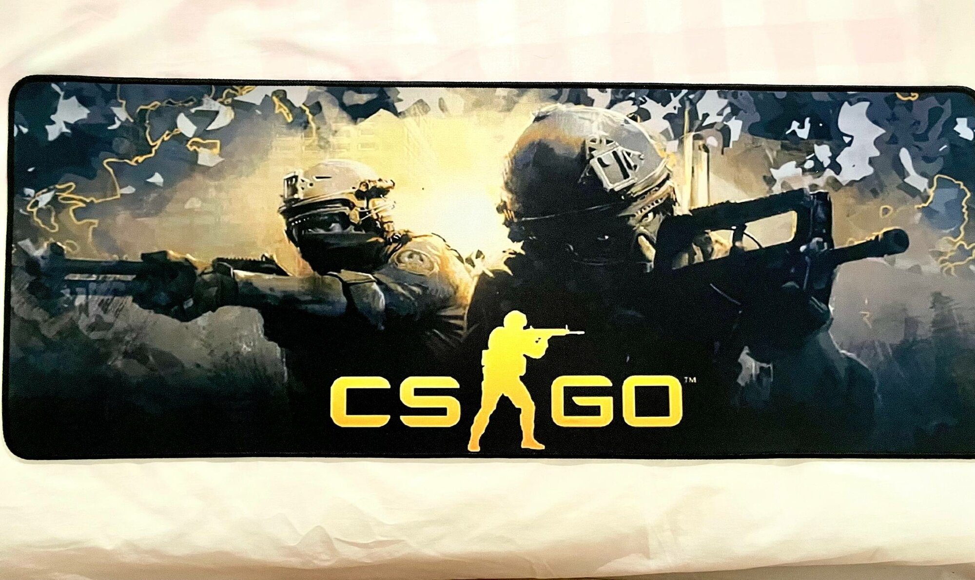 Игровой коврик 25х80 для мыши и клавиатуры "CS: GO"