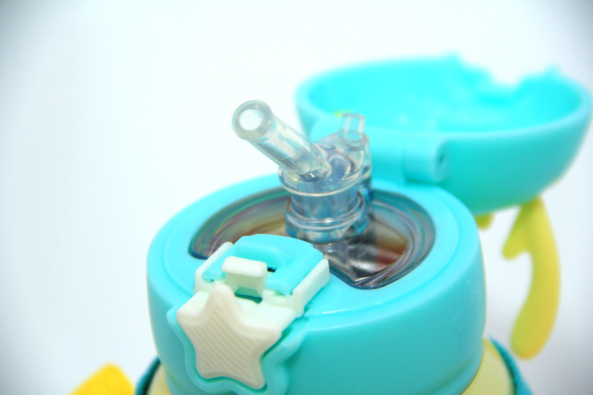 Термос для детей "Epic", с трубочкой, желтый/голубой, пластик и сталь, 500мл — фото 1