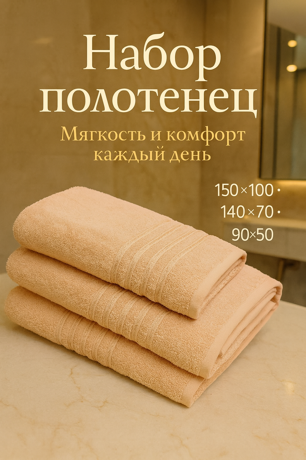 Набор махровых полотенец – для сауны, банных и лица. Mягкое и впитывающее, 100% хлопок, для вашего тела и дома