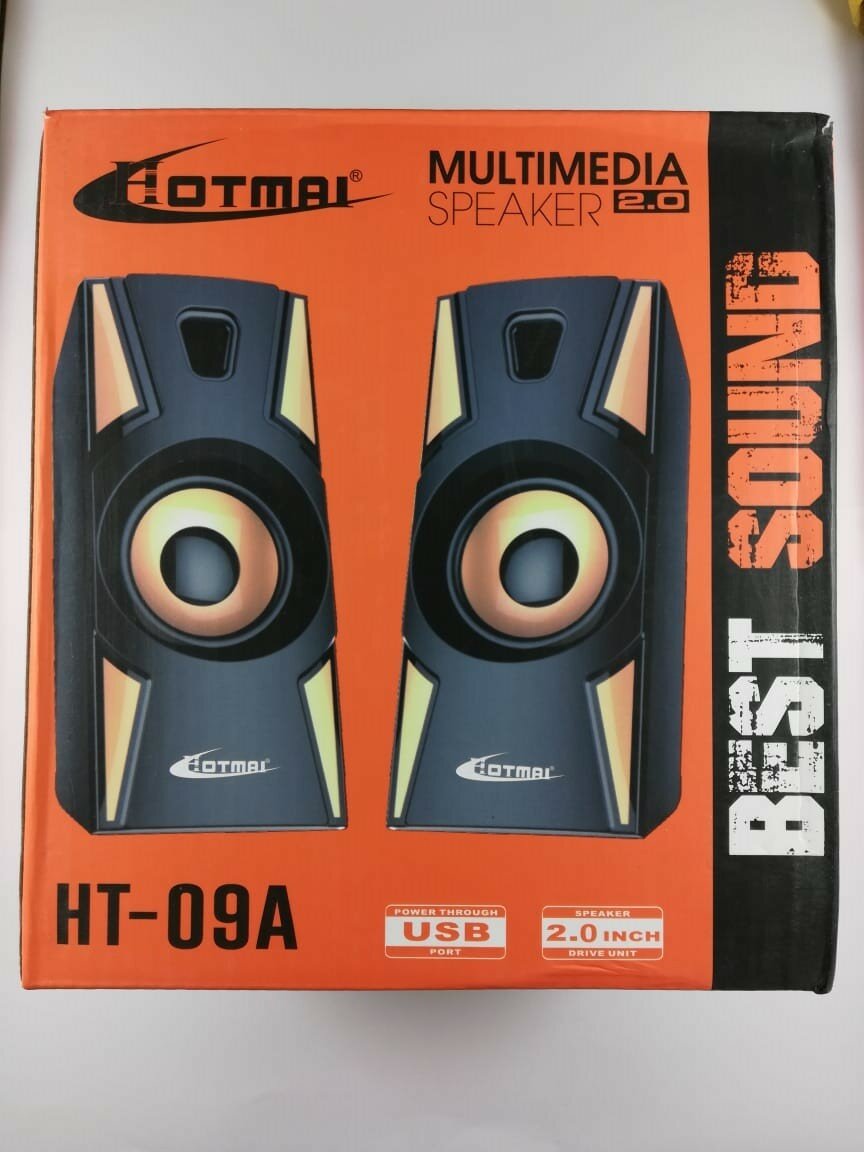 Акустика Hotmai HT-09A, для компьютера, суммарная мощность 6 Вт, USB-питание