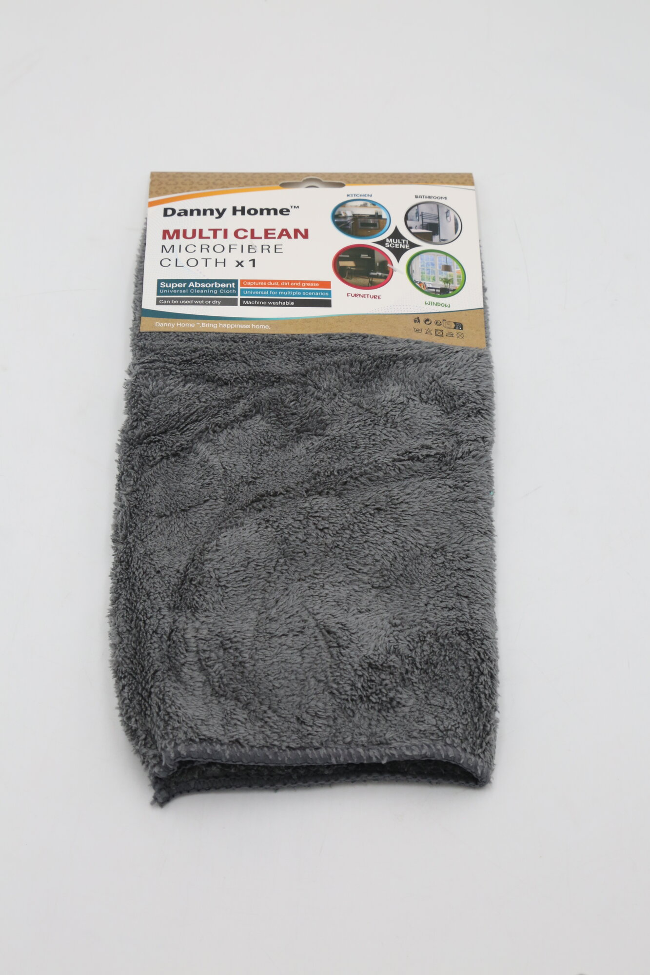 Тряпка универсальная (микроволокно) HOMEZAZA/DANNY HOME DM23-006 40х30см 1шт 144х1